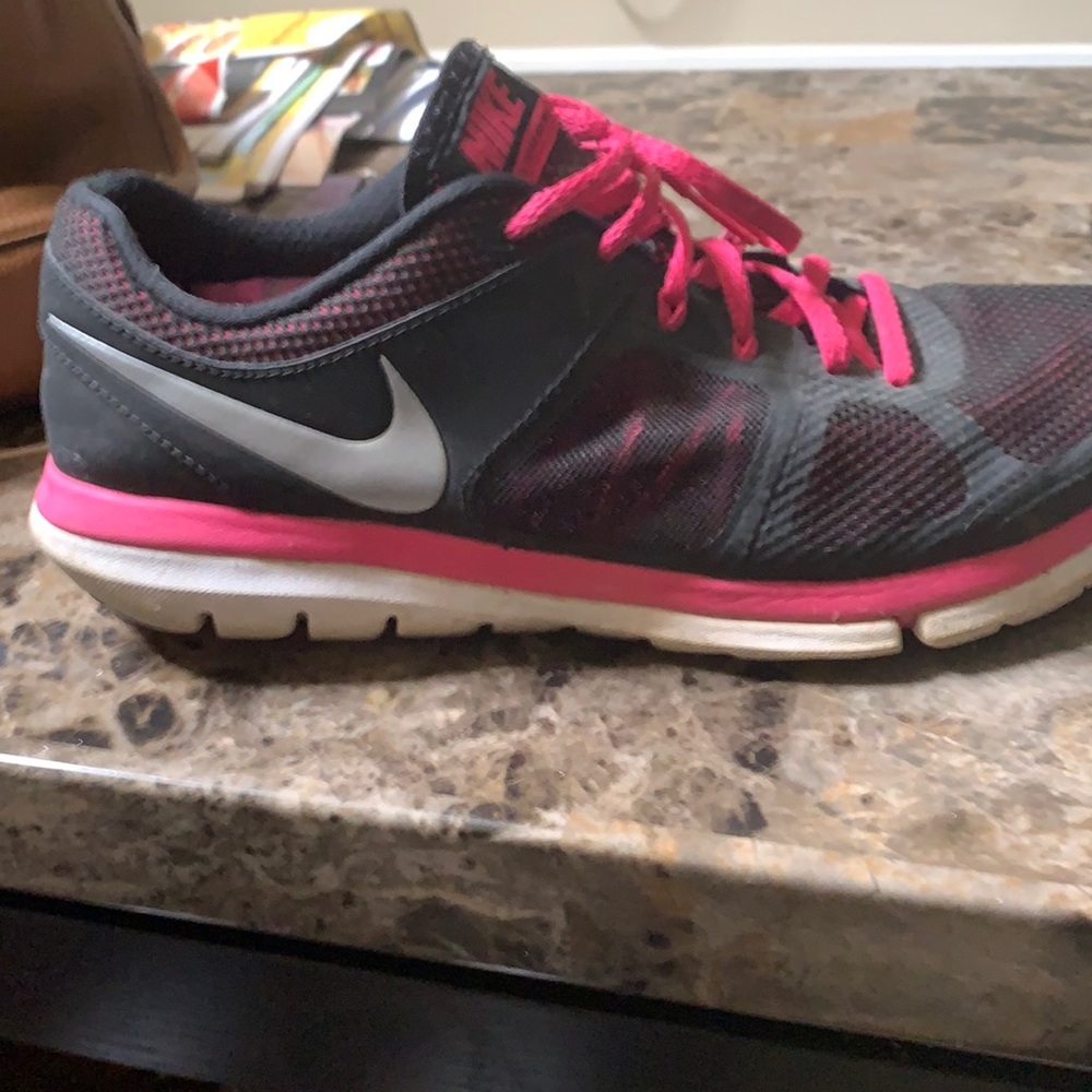 Woman running shoe used